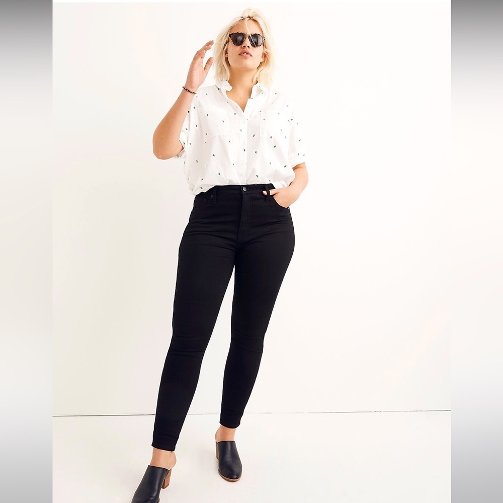 MADEWELL 14 / 32 NWOT F9226 - 10" High-Rise Skinny Jeans Carbondale Wash black